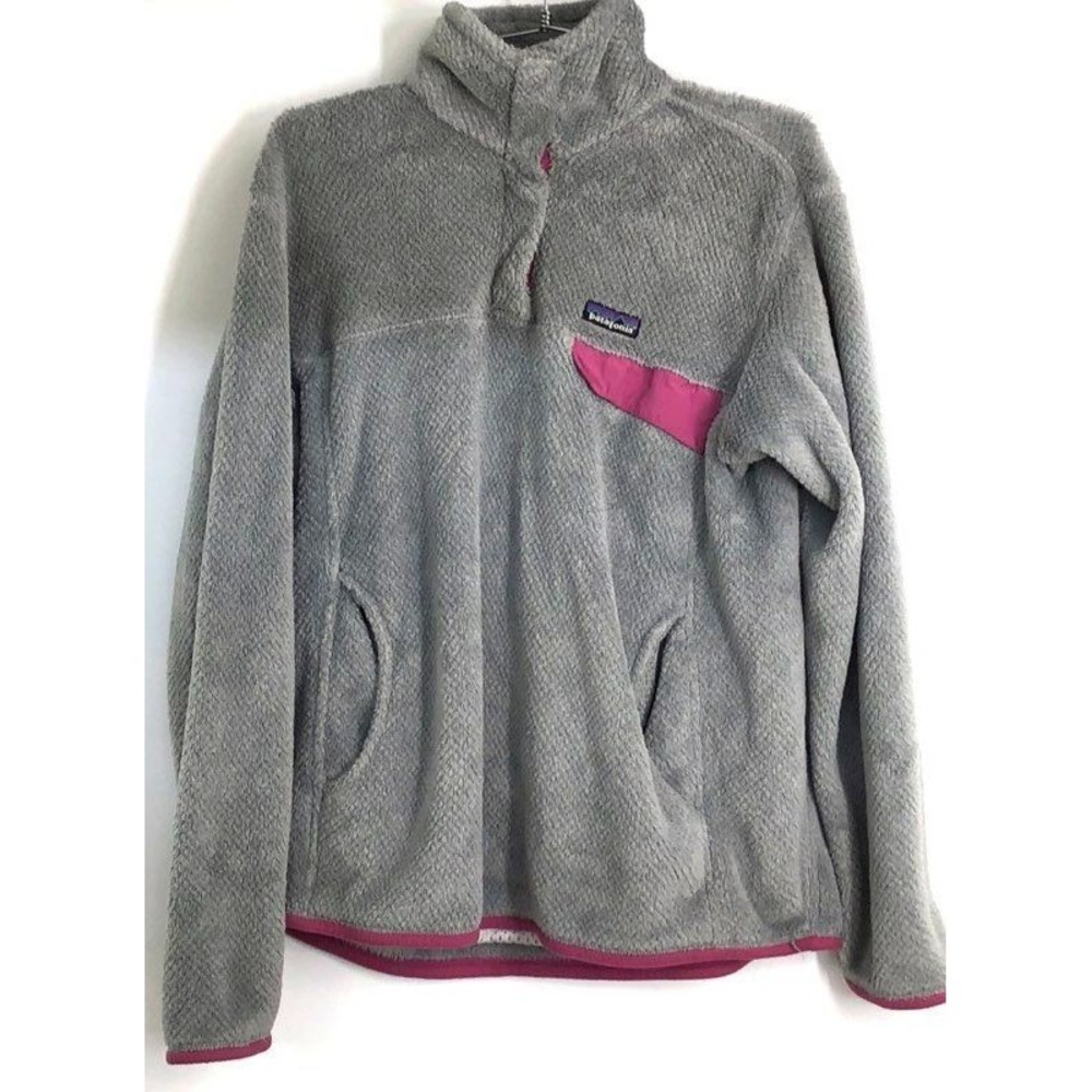 Patagonia Gray Re-Tool Snap-T Fleece Pullover Polartec Western Outdoor Women L